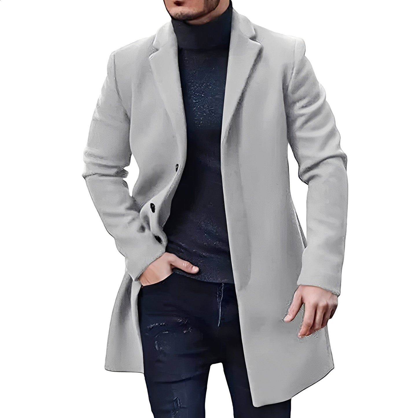 Denis - Elegancka, średniej długości kurtka tweedowa dla mężczyzn
