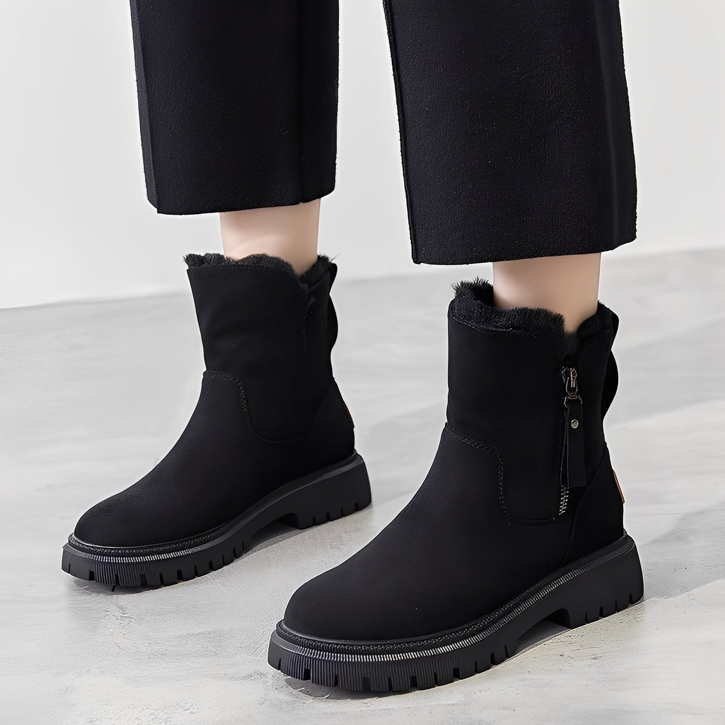 Raschelle - Stylowe, lekkie, z futrem fleece buty dla kobiet