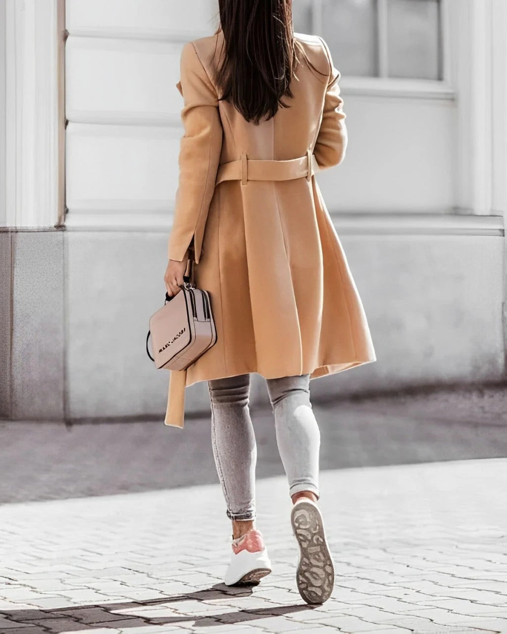 Deena - Elegancki, wygodny płaszcz wełniany dla kobiet