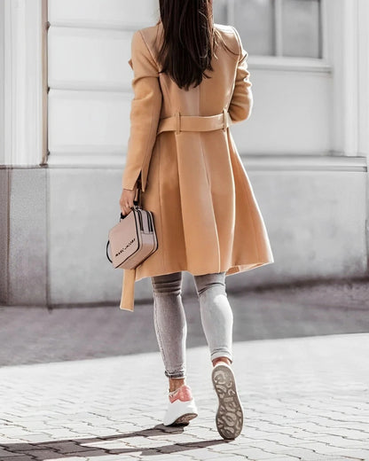 Deena - Elegancki, wygodny płaszcz wełniany dla kobiet