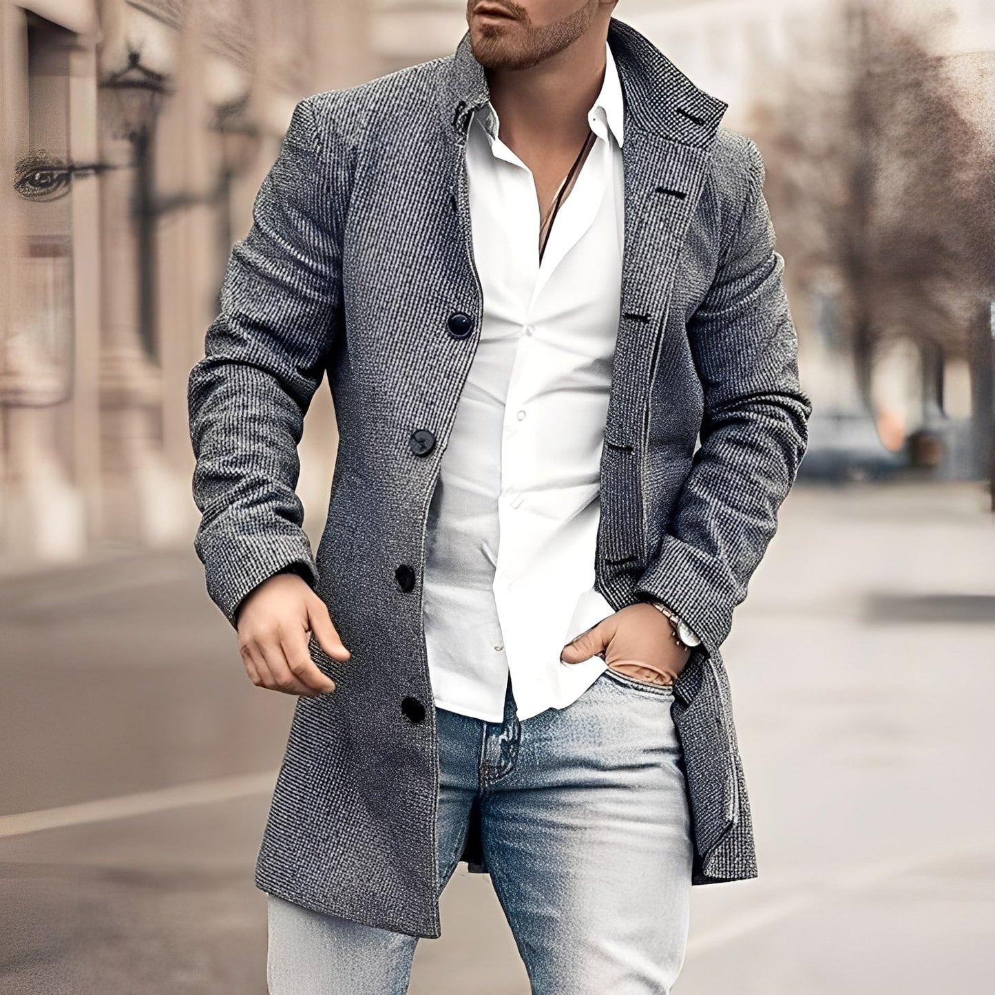 Guillaume – Tradycyjny Męski Płaszcz