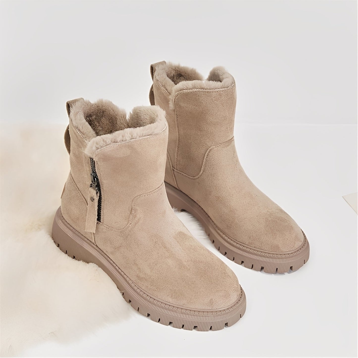 Raschelle - Stylowe, lekkie, z futrem fleece buty dla kobiet