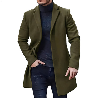Denis - Elegancka, średniej długości kurtka tweedowa dla mężczyzn