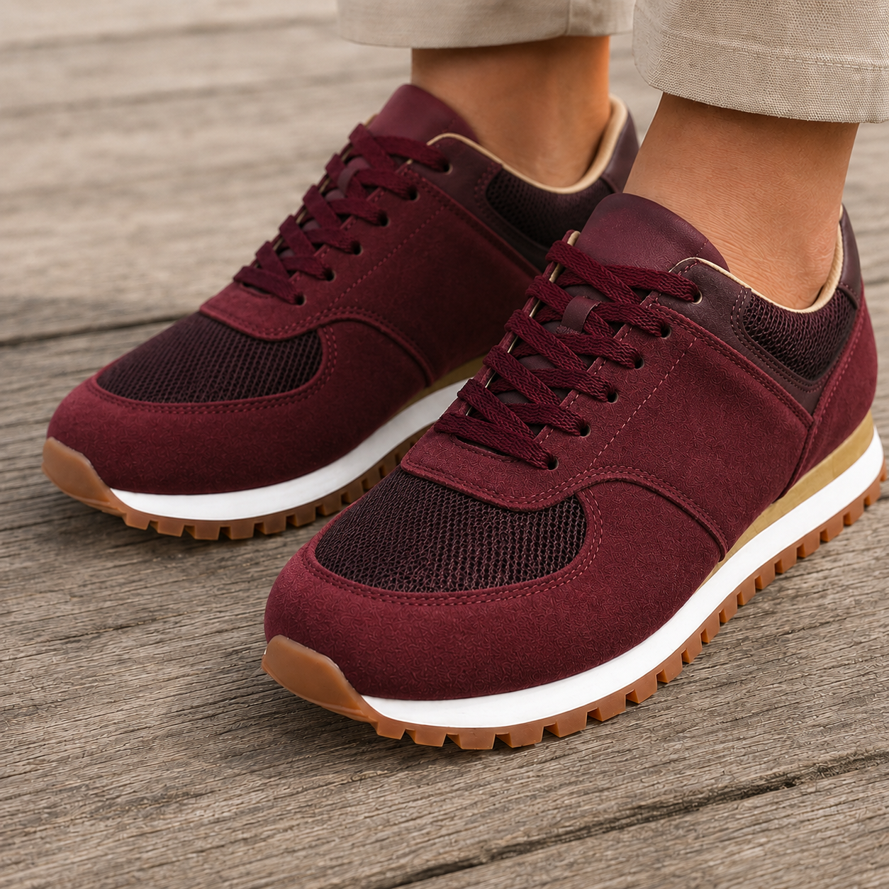 Sneakersy retro w pełnej parze, idealne do codziennych stylizacji