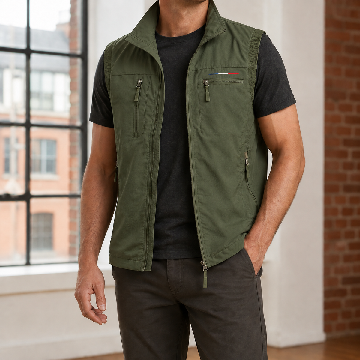 Tył kamizelki użytkowej bez rękawów