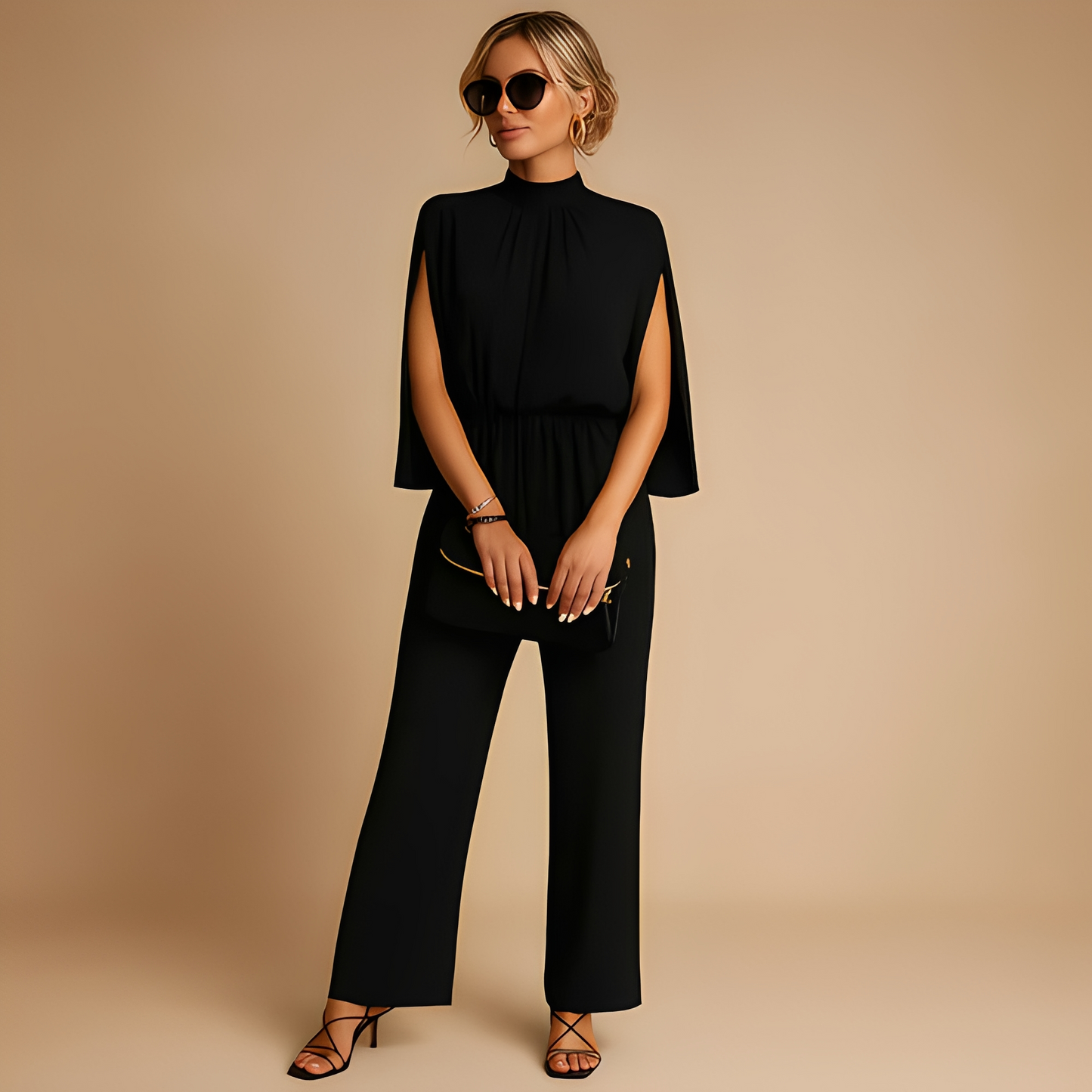 Adelle - Kombinezon elegancki z golfem dla kobiet