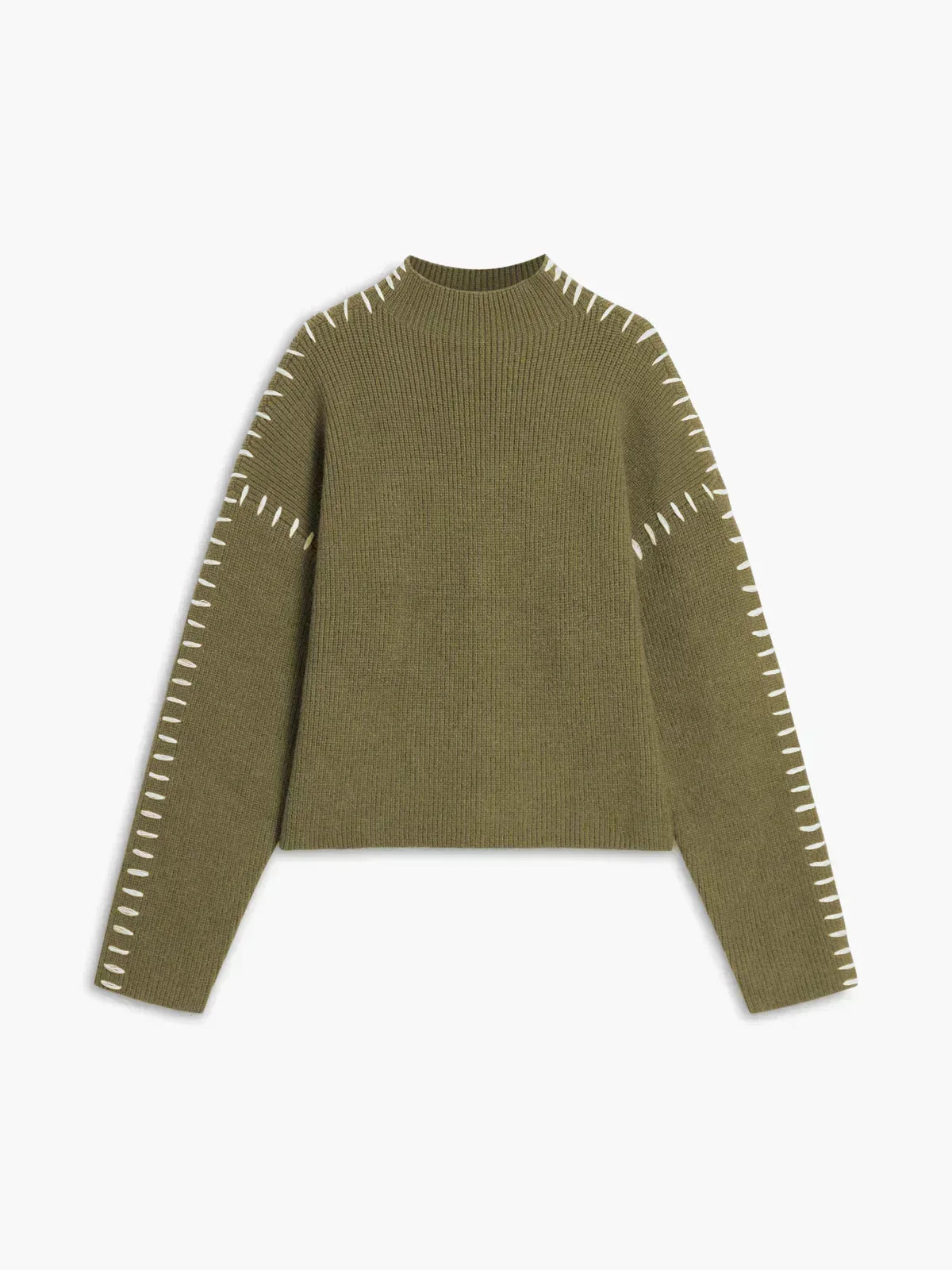 Damski Oversizowy Sweter Z Półgolfem