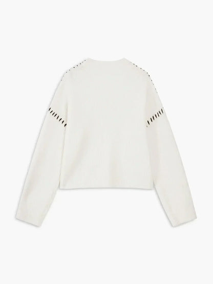 Damski Oversizowy Sweter Z Półgolfem