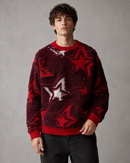 Teksturowany sweter męski do miejskich stylizacji