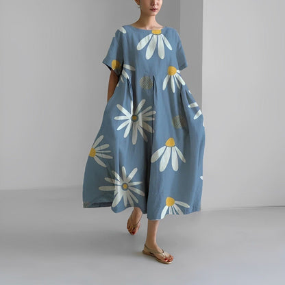 Naomi - Sukienka boho maxi z kwiatami, idealna na wiosnę