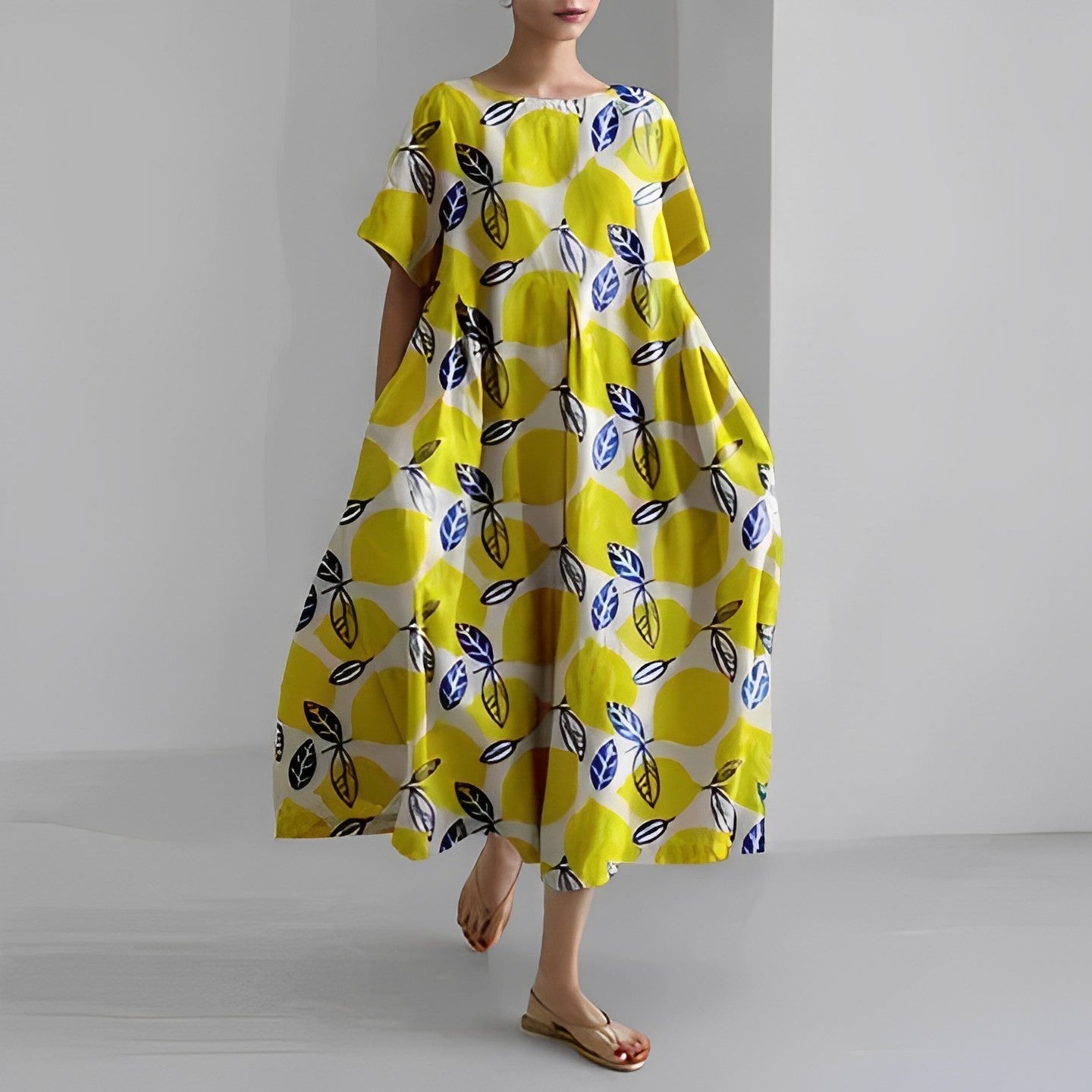 Naomi - Sukienka boho maxi z kwiatami, idealna na wiosnę
