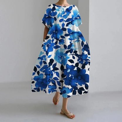 Naomi - Sukienka boho maxi z kwiatami, idealna na wiosnę