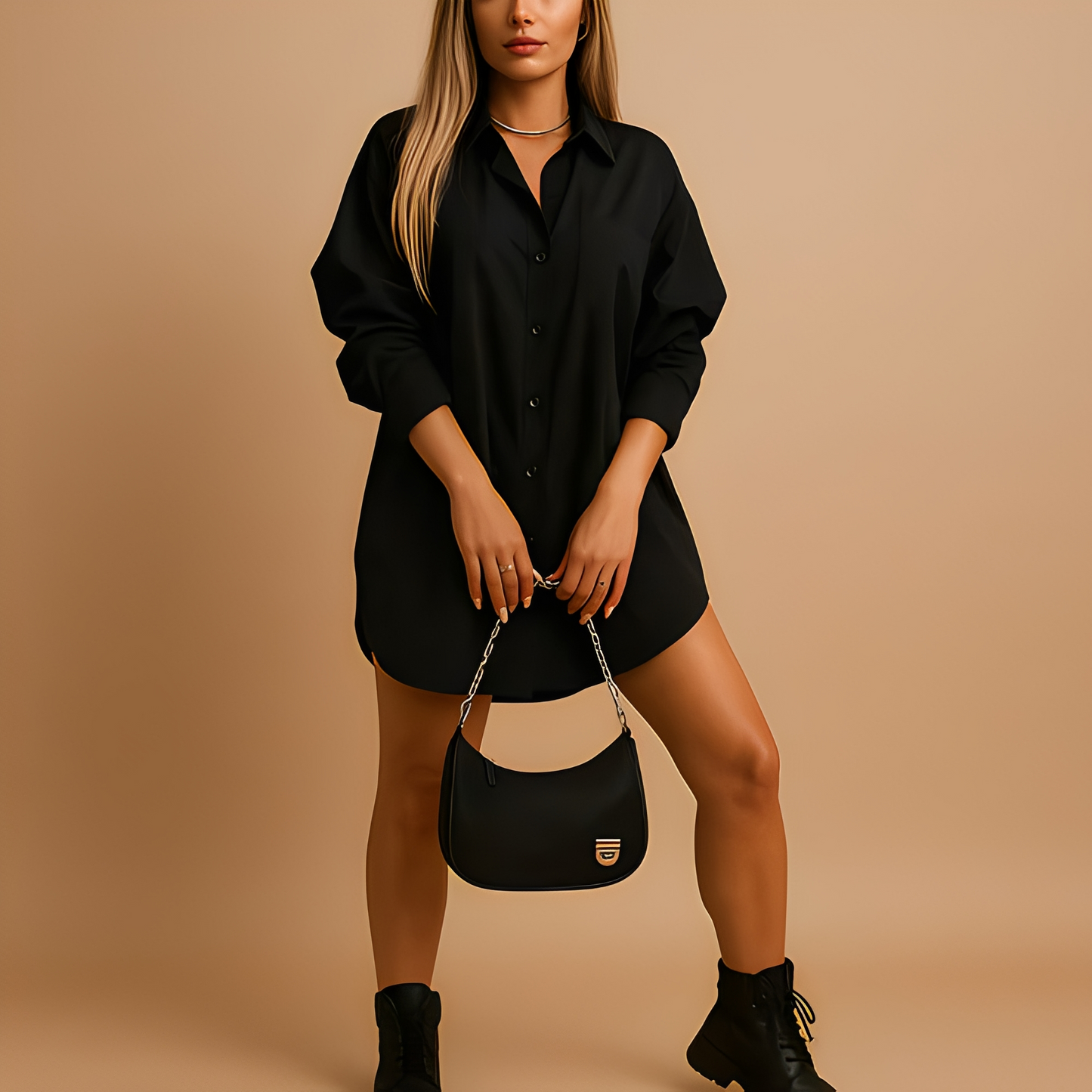 Alecia - Bluzka oversize z długimi rękawami dla kobiet