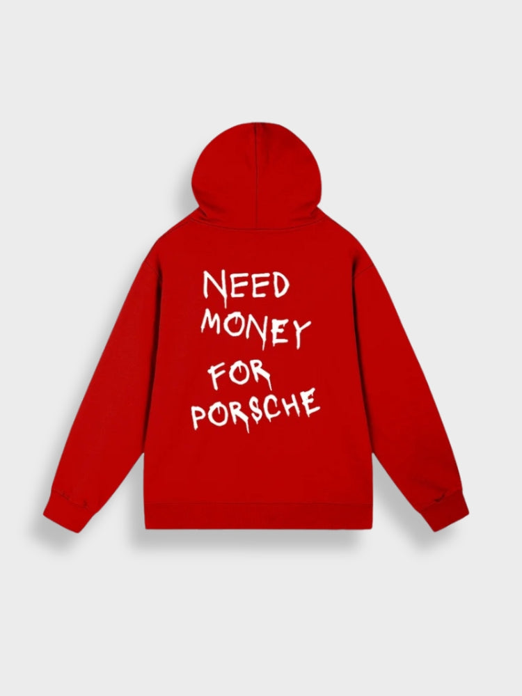Bluza z kapturem unisex z grafiką Porsche Money