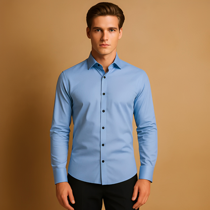 Aldous - Koszula stretch slim fit dla mężczyzn