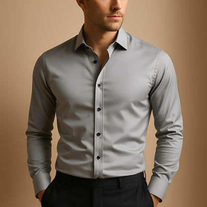 Aldous - Koszula stretch slim fit dla mężczyzn