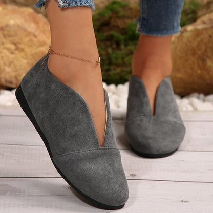 Damskie Wsuwane Buty Z Wycięciem W Serek