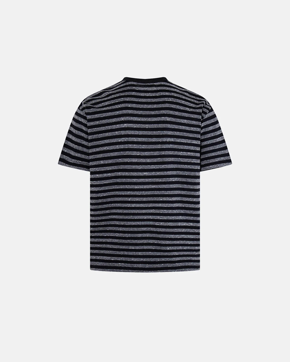 Damski t-shirt Henley w paski o luźnym kroju w stylizacji codziennej