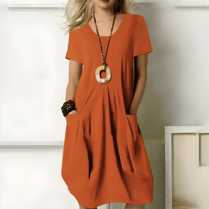 Maryam - Sukienka dzienna z kieszeniami, styl casual elegancki