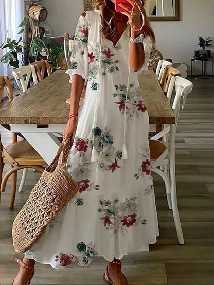 Dianna - Sukienka boho z krojem, który podkreśla talię