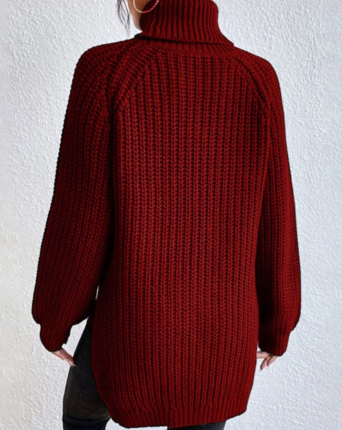 Damski sweter golf w casualowej stylizacji