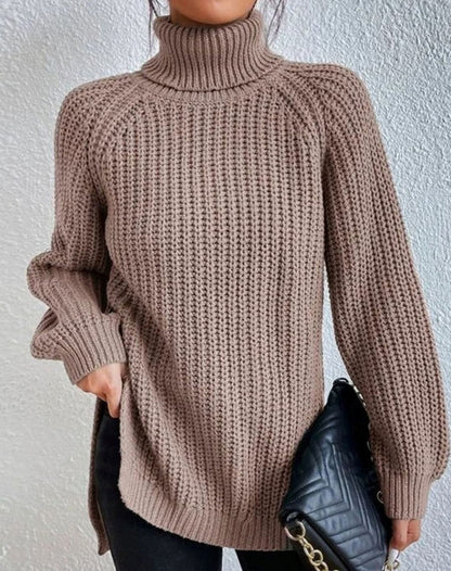 Luźny damski sweter golf do codziennych stylizacji